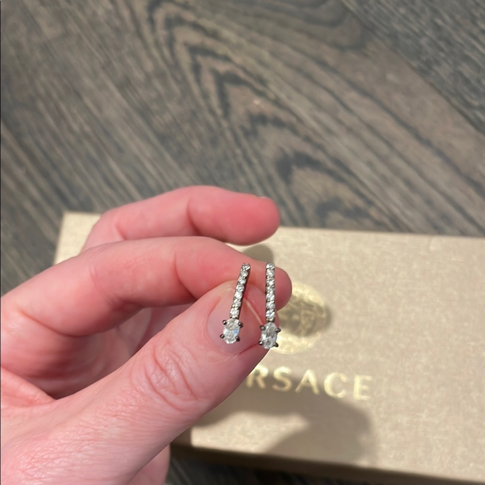 Silver Cubic Zirconia Drop Earrings